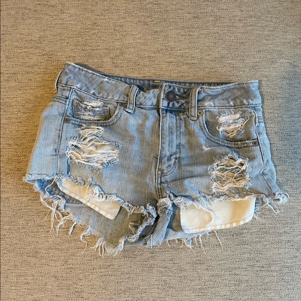 AE distressed shorts